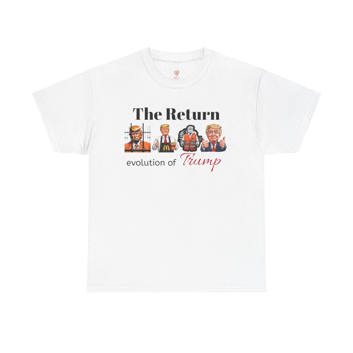 Unisex Heavy Cotton Tee - The Return: Evolution of Trump Graphic Tee