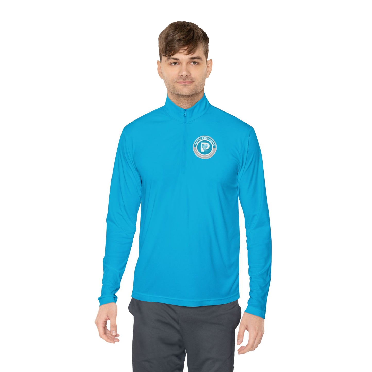 Personalized Unisex Quarter-Zip Pullover with QR Code Design