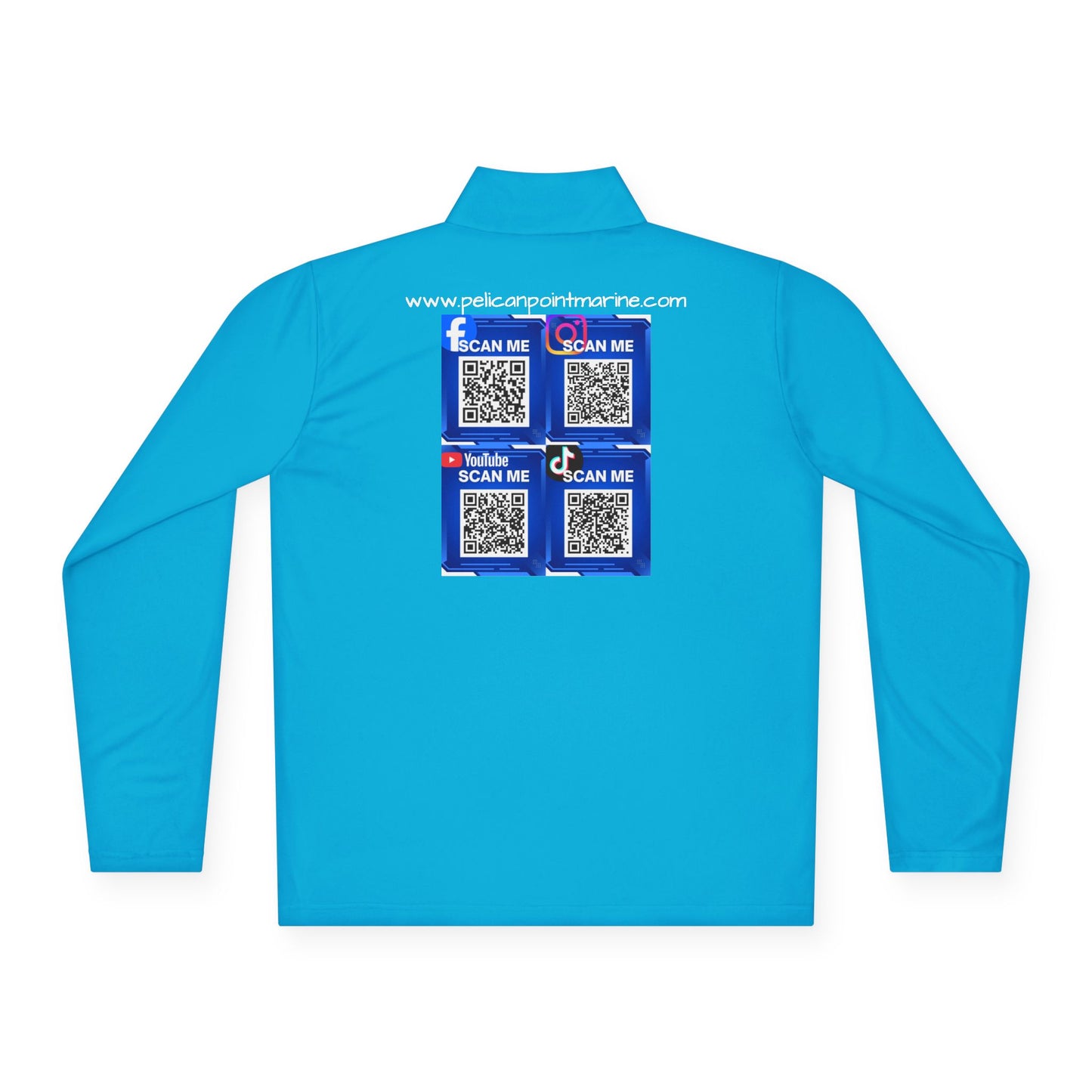 Personalized Unisex Quarter-Zip Pullover with QR Code Design