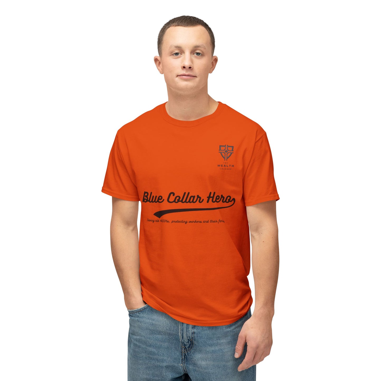 Heroic Blue Collar T-Shirt - Celebrating Frontline Workers & Wealth Education