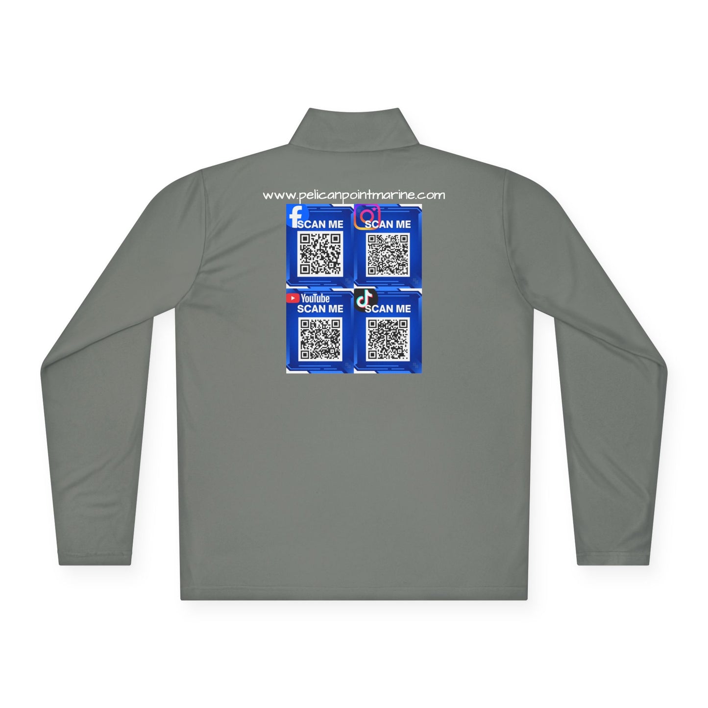 Personalized Unisex Quarter-Zip Pullover with QR Code Design