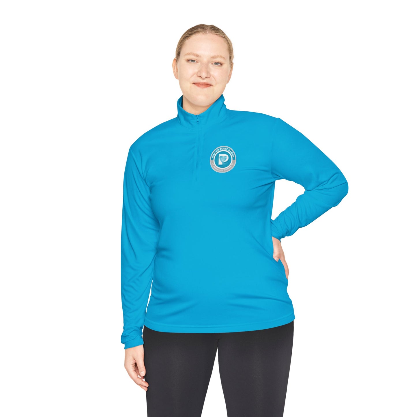 Personalized Unisex Quarter-Zip Pullover with QR Code Design