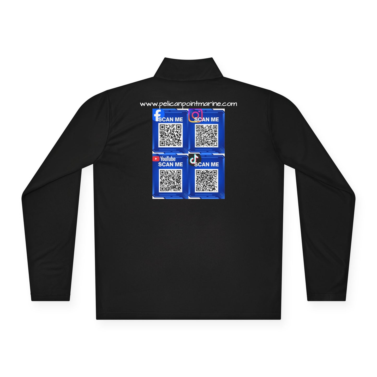 Personalized Unisex Quarter-Zip Pullover with QR Code Design