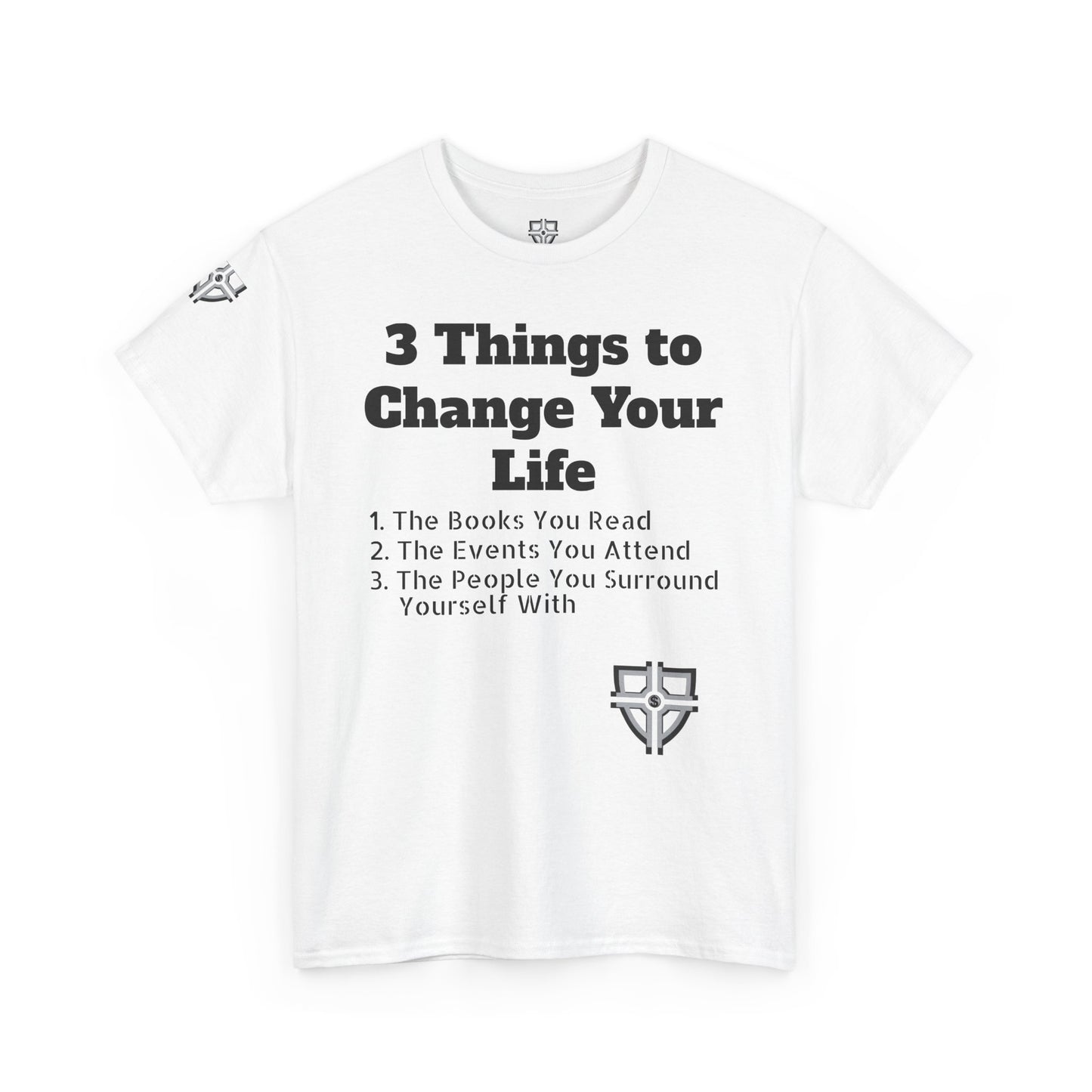 3 Things Heavy Cotton Tee - "3 Things to Change Your Life"