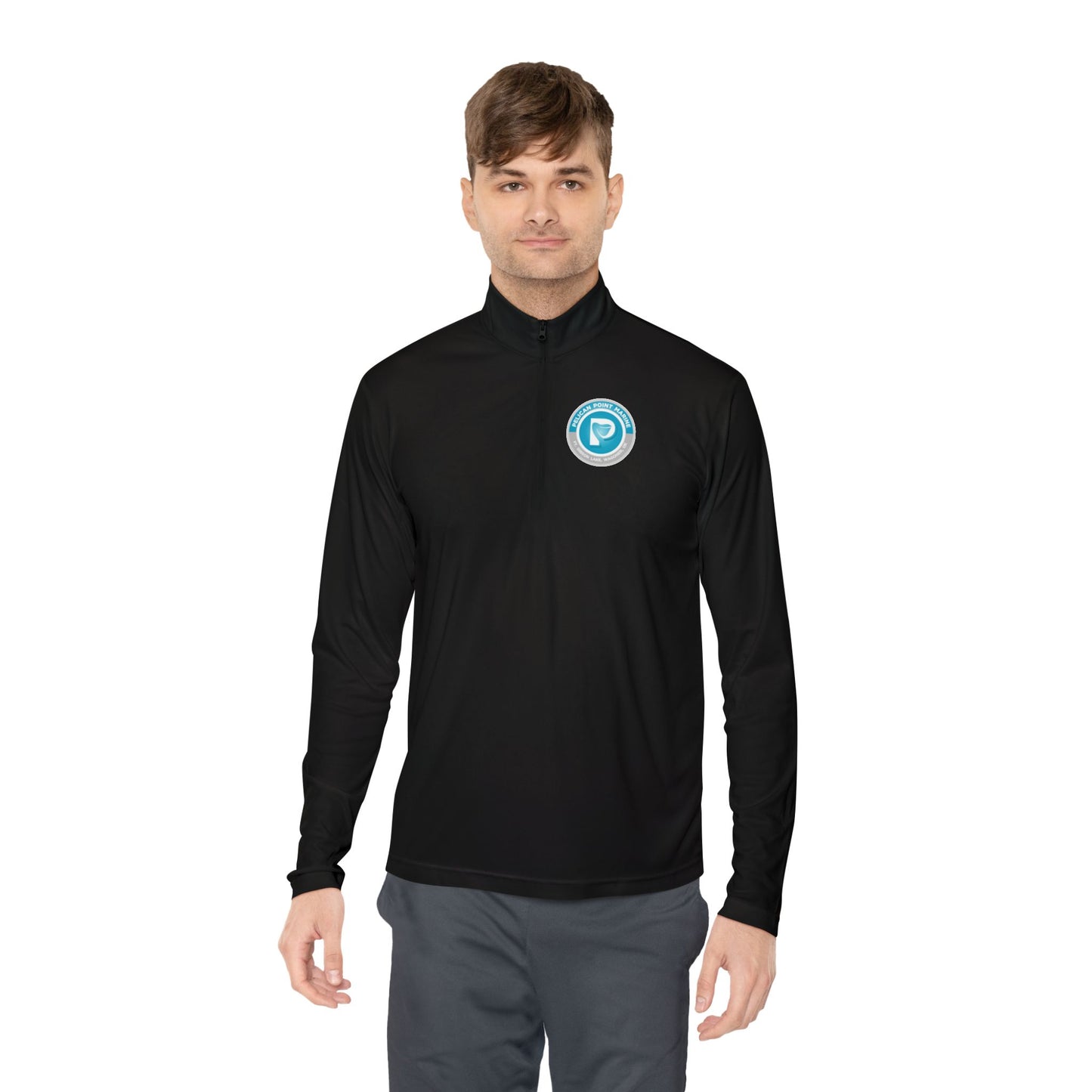 Personalized Unisex Quarter-Zip Pullover with QR Code Design