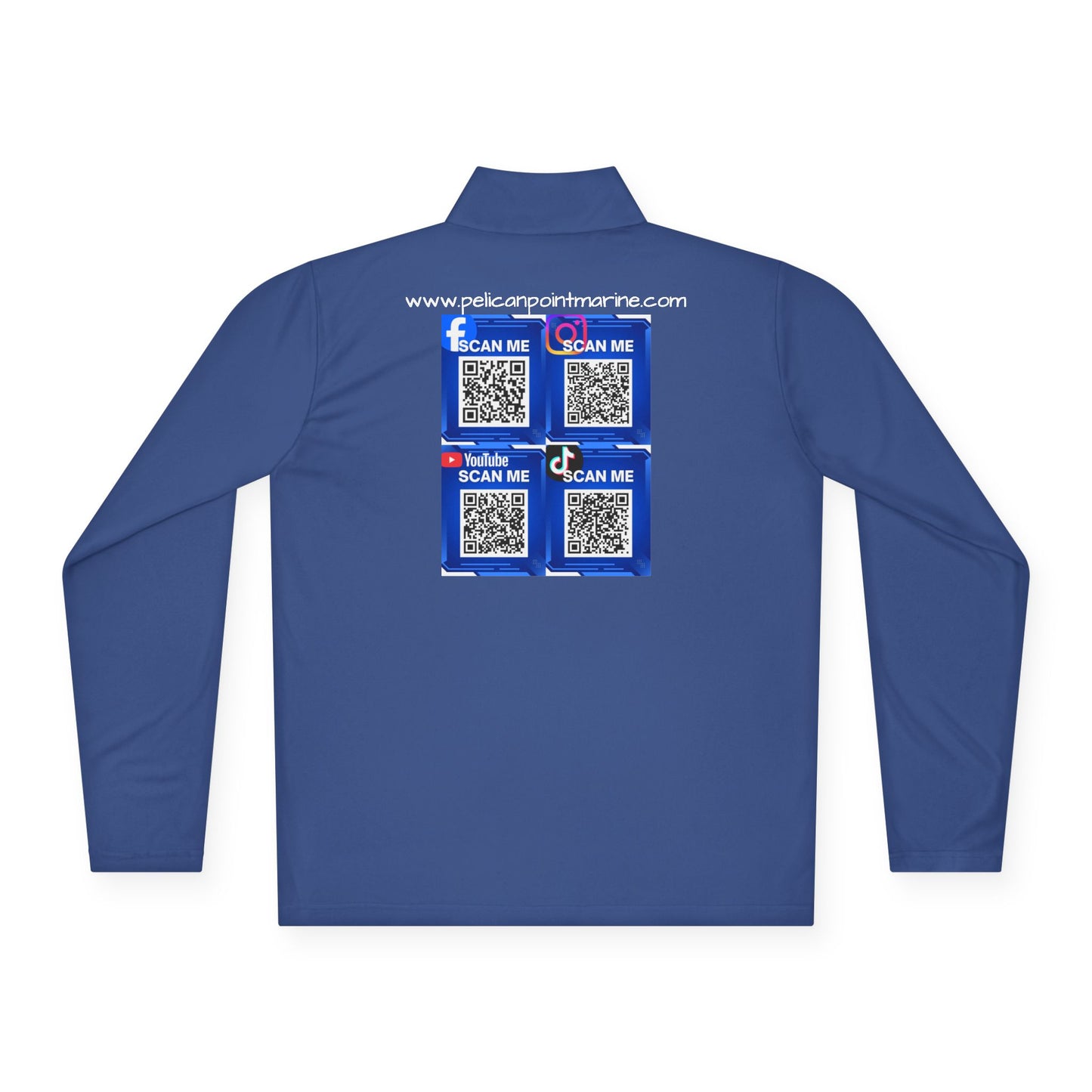 Personalized Unisex Quarter-Zip Pullover with QR Code Design