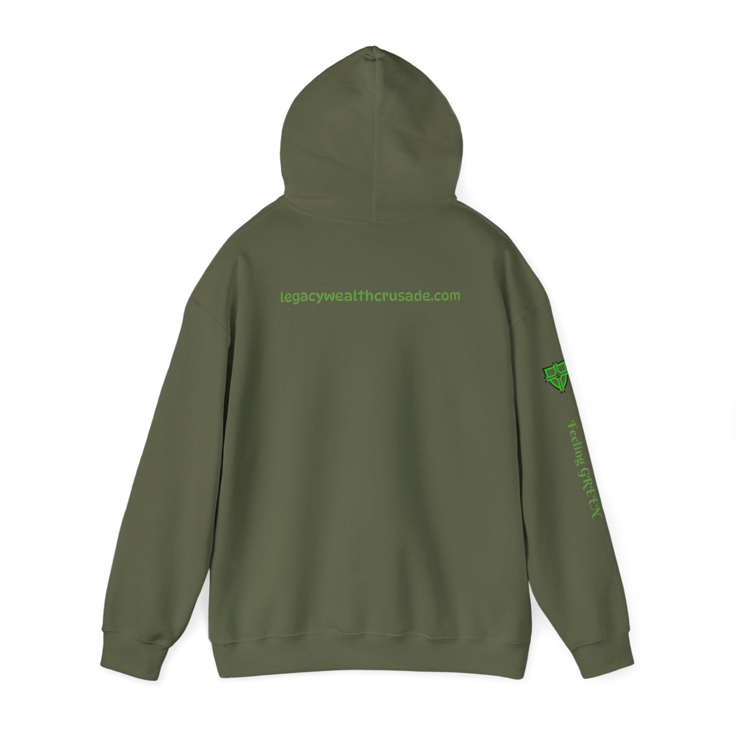 My Favorite Color Is Green Hoodie - Unisex Heavy Blend™ Sweatshirt for Nature Lovers