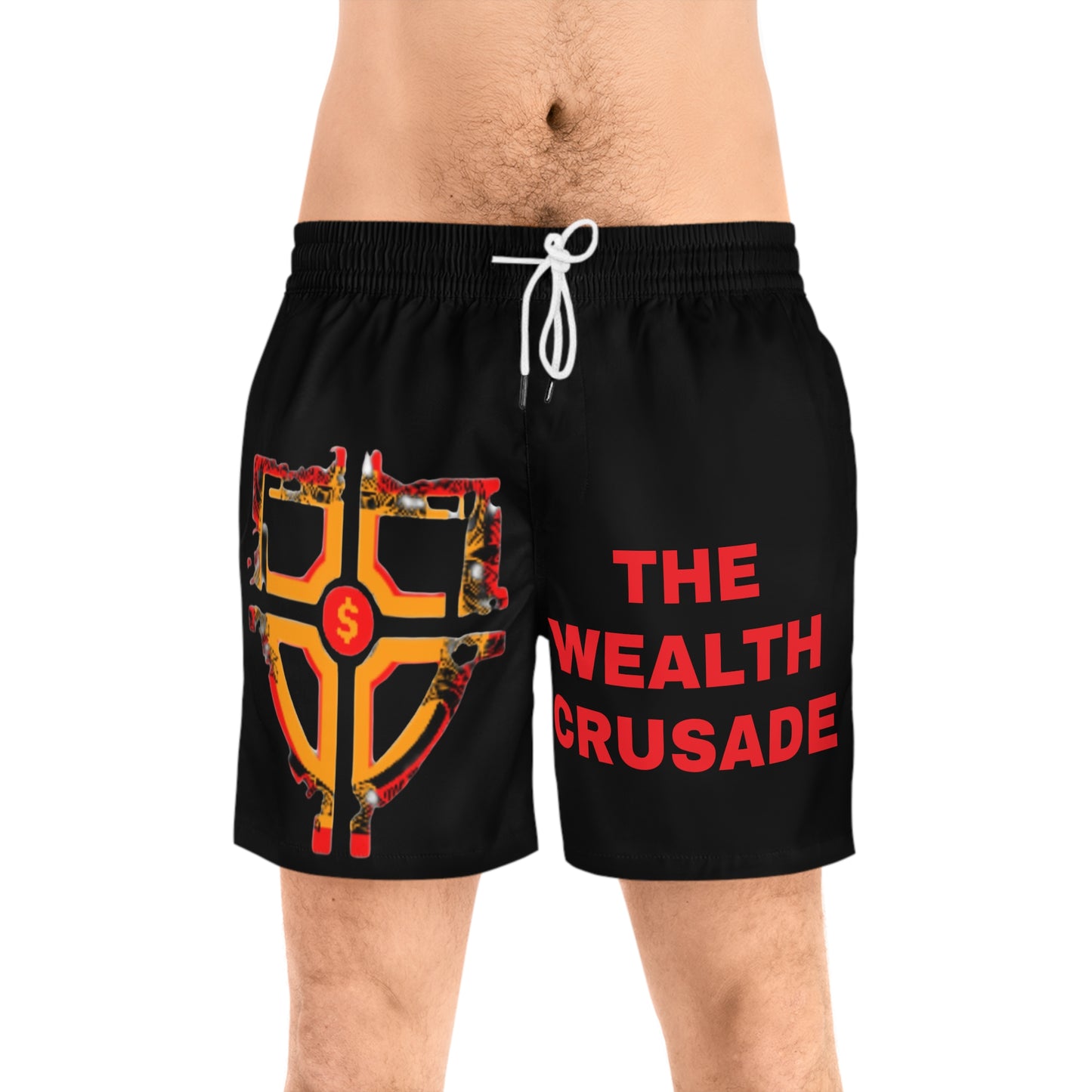 Men's Mid-Length Swim Shorts - The Wealth Crusade Swimwear