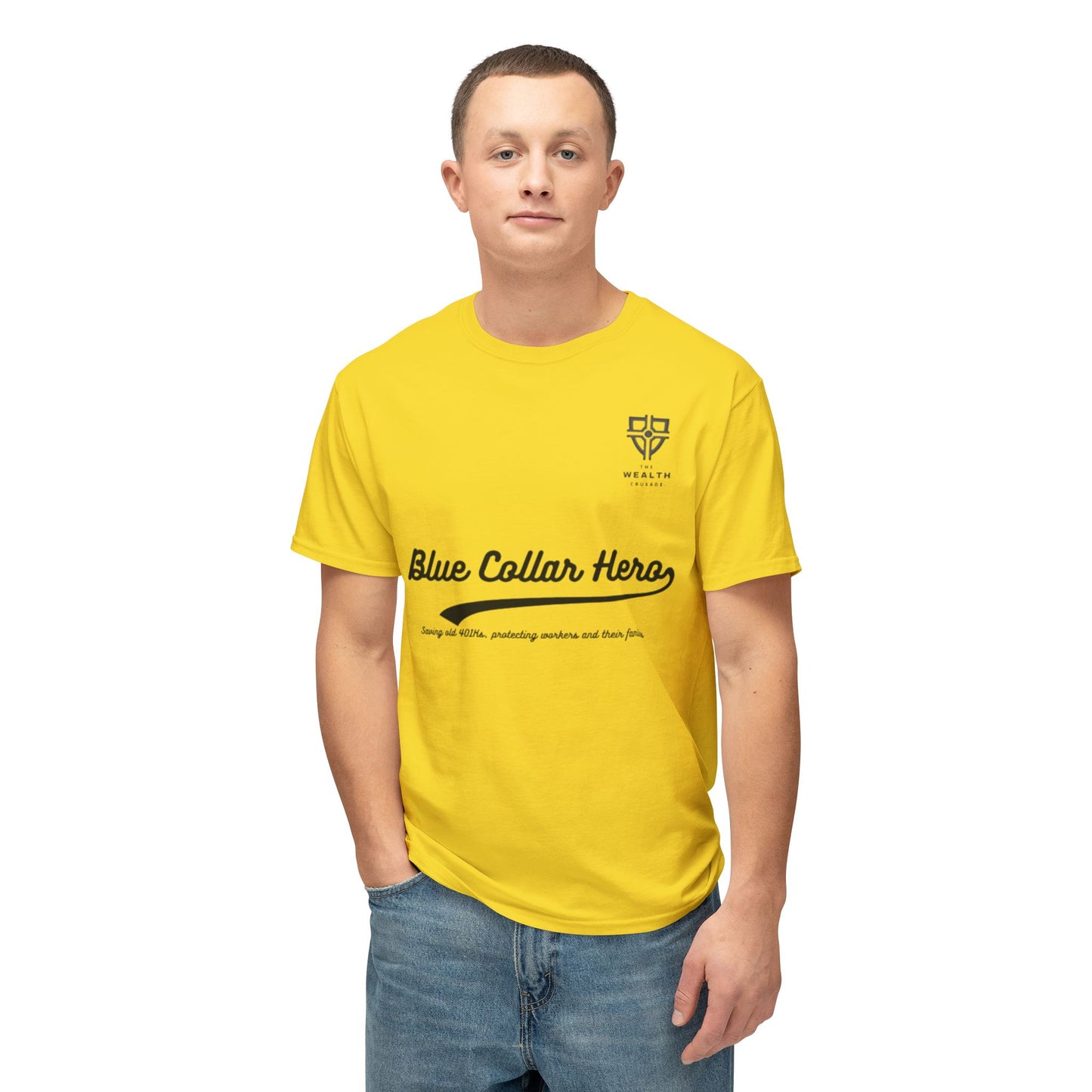 Heroic Blue Collar T-Shirt - Celebrating Frontline Workers & Wealth Education
