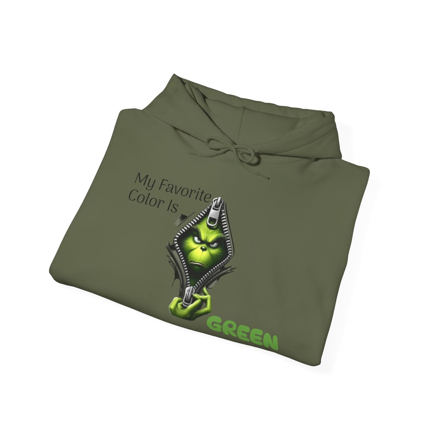 My Favorite Color Is Green Hoodie - Unisex Heavy Blend™ Sweatshirt for Nature Lovers