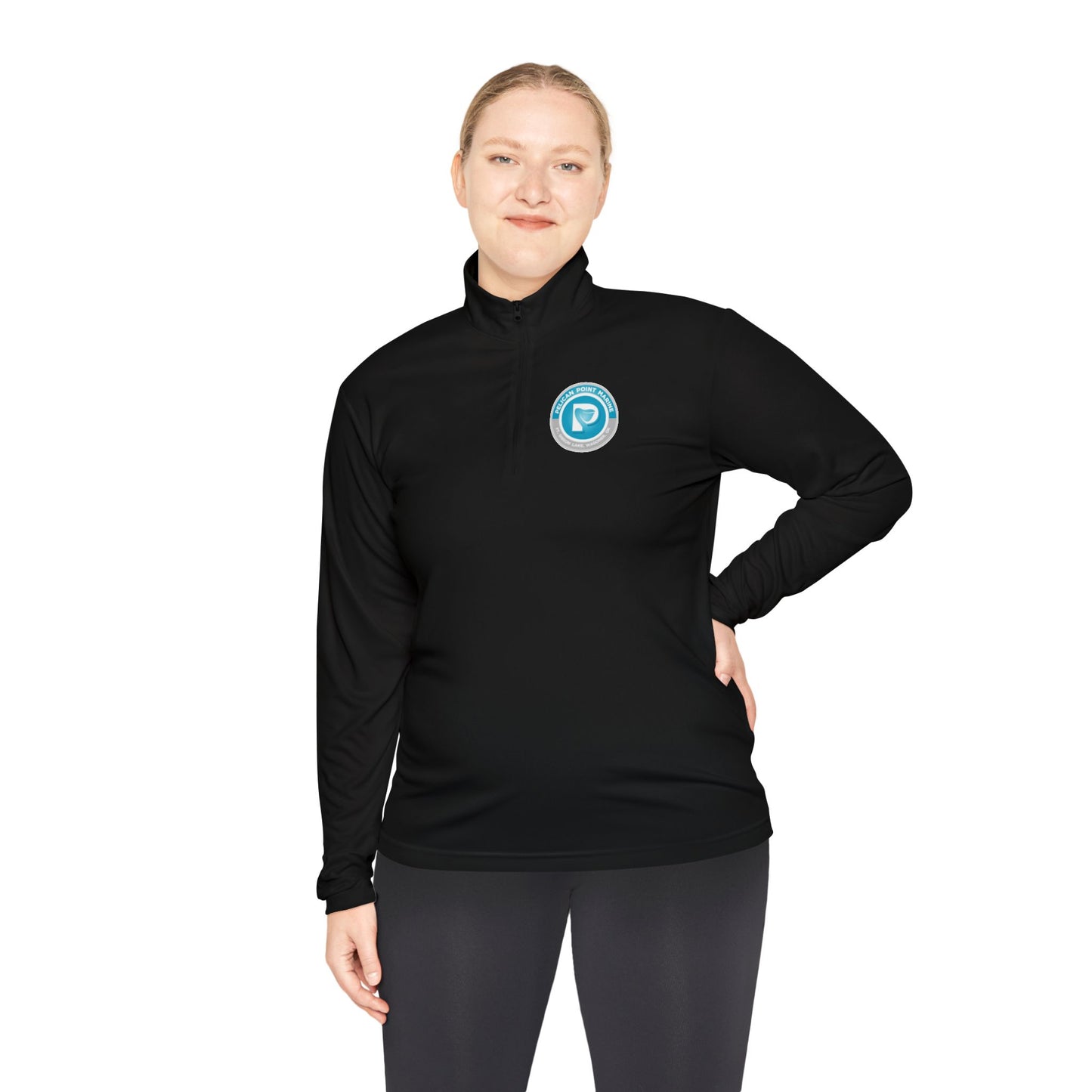 Personalized Unisex Quarter-Zip Pullover with QR Code Design