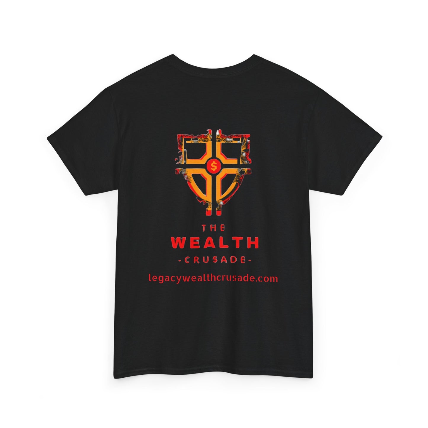 Unisex Heavy Cotton Tee - Wealth Crusade Graphic Tee, Bold Design for Empowerment and Motivation